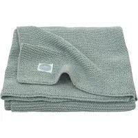 Jollein - Deken Wieg 75x100cm - Wiegdeken, Wiegdekentje, Dekentje Baby - Basic Knit - Forest Green