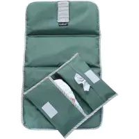 Kipkep Napper Combi Verschonings-set - Calming Green - verschoonmatje en luier etuitje - Groen - gerecyclede materialen - Wasbaar