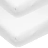 Meyco Baby Uni hoeslaken co-sleeper - 2-pack - white - 50x90cm
