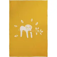 Briljant Baby Deken Jungle Dusk 75 X 100 Cm Katoen Geel/wit