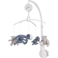 Babys Only Muziekmobiel Toys Sense Vintage Blue/Kiezelgrijs/Wit