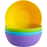 Munchkin Multi Gekleurde Kommetjes voor Kinderen - Vrolijke Kleurtjes - Magnetron- en Vaatwasserbestendig - Per 4 Stuks