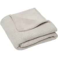 Jollein Ledikantlaken Deken Ledikant Basic Knit Nougat/Fleece-100 x 150 cm (Ledikantlaken)