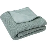 Jollein Babydeken Deken Wieg Basic Knit Forest Green/Fleece-75 x 100 cm