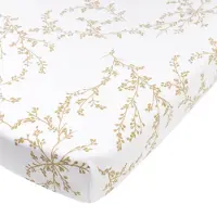 Meyco Hoeslaken Boxmatras Jersey Branches Sand