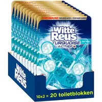 Witte Reus Turquoise Actief Toiletblok 100g - WC blokjes - Voordeelverpakking - 2x10 stuks