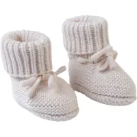 Norton Clipper wollen baby slofjes ecru Jongens/Meisjes Merinowol Effen - maat 0-6 mnd