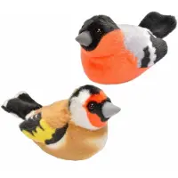 Wild republic Set Van 2x Stuks Pluche Vogels Knuffels Van 14 Cm Met Geluid - Vogel Knuffels