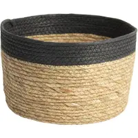 Gusta Jute opbergmand ø30x18cm zwart