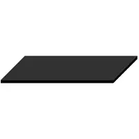 Fontana Rovigo badmeubel toppaneel 120x46cm mat zwart - nieuw