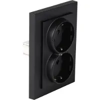 Q-Link Stopcontact | | S-Line (Inbouw, Randaarde, Zwart)