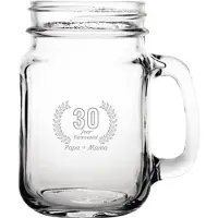 Fusion Gegraveerde Drinkglas 45cl Papa + mama 30 jaar getrouwd