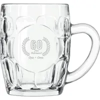 Libbey Gegraveerde Bierpul 55cl Opa + Oma 60 jaar getrouwd