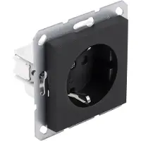 Q-Link Stopcontact | | S-Line (Inbouw, Randaarde, Zwart)
