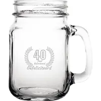 Fusion Gegraveerde Drinkglas 45cl Gefeliciteerd 40 jaar getrouwd