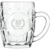 Libbey Gegraveerde Bierpul 55cl Papa + mama 30 jaar getrouwd