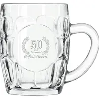 Libbey Gegraveerde Bierpul 55cl Gefeliciteerd 50 jaar getrouwd