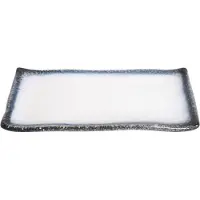 Tokyo Design Studio - Tajimi - Rechthoekig Bord - Blauw/Wit - 26 x 13 x 2 cm - Keramiek