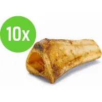 Beeztees Gedroogde Rundermergpijp 10 cm - hondensnack - 10 Verpakkingen