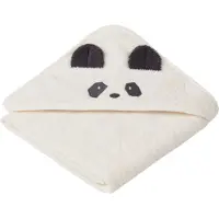 Liewood Albert badcape handdoek met capuchon 70x70 cm Panda creme de la creme