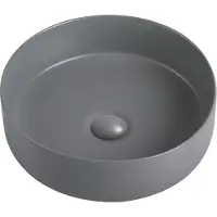 Guido Gusto Waskom Anna 35x35x12cm mat grijs inclusief afvoerplug
