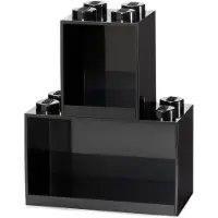 LEGO - Wandschap Brick 4 en 8 - Polypropyleen - Zwart