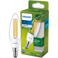 Philips 6x LED lamp E14 | Kaars B35 | Ultra Efficient | Filament | Helder | 4000K | 2.3W (40W)
