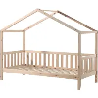 Vipack Huisbed Dallas Met Hekje 90 x 200 cm Natuur