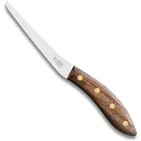 Robert Herder Robert HerderFileermes SeaKnives - Edwin Vinke's - Flexibel - RVS - Lemmet 130 mm - Heft Walnotenhout