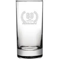 Fusion Gegraveerde Longdrinkglas 28,5cl Gefeliciteerd 60 jaar getrouwd