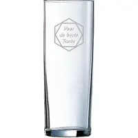 Arcoroc Gegraveerde longdrinkglas 31cl voor de beste Tante in hexagon