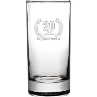 Fusion Gegraveerde Longdrinkglas 28,5cl Gefeliciteerd 20 jaar getrouwd