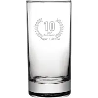 Fusion Gegraveerde Longdrinkglas 28,5cl Papa + mama 10 jaar getrouwd