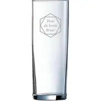 Arcoroc Gegraveerde longdrinkglas 31cl voor de beste Broer in hexagon