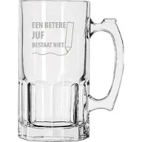 Libbey Gegraveerde Bierpul 1ltr een betere juf bestaat niet