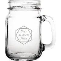 Fusion Gegraveerde Drinkglas 45cl voor de beste Papa in hexagon