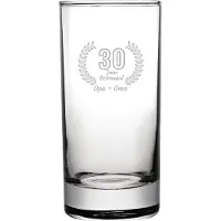 Fusion Gegraveerde Longdrinkglas 28,5cl Opa + Oma 30 jaar getrouwd