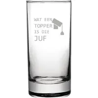 Fusion Gegraveerde longdrinkglas 28,5cl Wat een topper is die juf