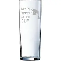 Arcoroc Gegraveerde longdrinkglas 31cl Wat een topper is die juf