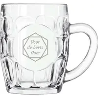 Libbey Gegraveerde Bierpul 55cl voor de beste Oom in hexagon