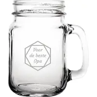 Fusion Gegraveerde Drinkglas 45cl voor de beste Opa in hexagon