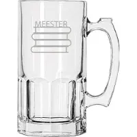 Libbey Gegraveerde Bierpul 1ltr Meester met boeken