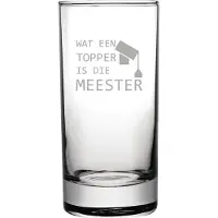 Fusion Gegraveerde longdrinkglas 28,5cl Wat een topper is die meester