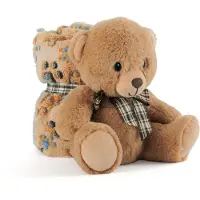 Perletti Teddy Teddy With Blanket 22 Cm Oranje Kinderen