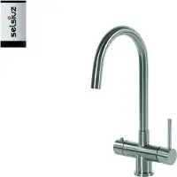 Selsiuz Inox kokend water kraan met titanium single boiler en C-uitloopkraan inox