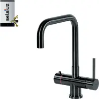 Selsiuz Inox kokend water kraan met combi extra boiler en U-uitloopkraan gunmetal