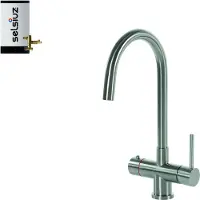 Selsiuz Inox kokend water kraan met combi extra boiler en C-uitloopkraan inox