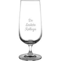 Fusion Gegraveerde bierglas op voet 41cl De Leukste Kollega