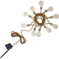 Lumisky Solar light string - - FANTASY CORD SOLAR - 7.50 m - Rope 10 transparent bulbs - Warm white LED