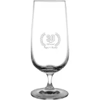 Fusion Gegraveerde Bierglas op voet 41cl Papa + mama 30 jaar getrouwd